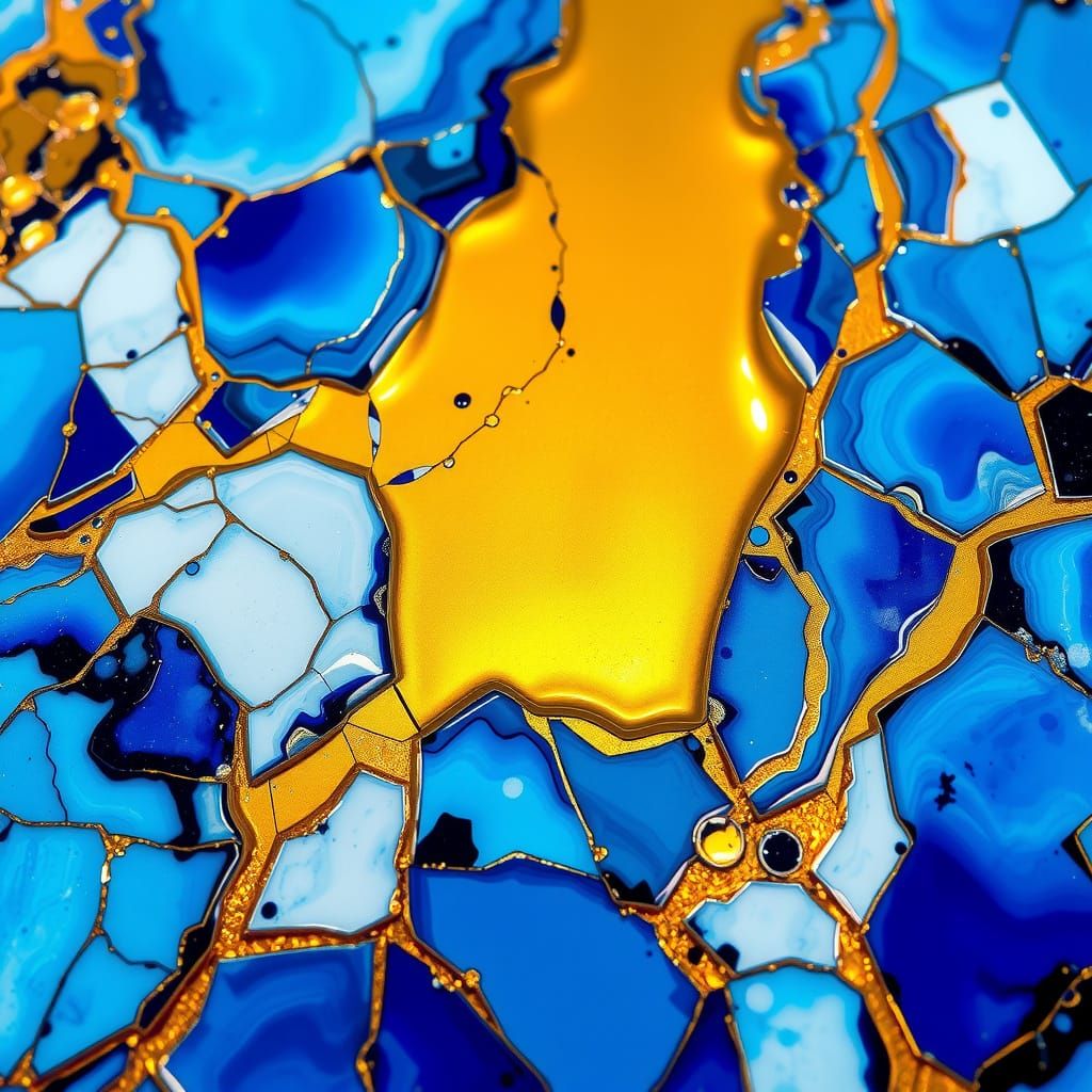 Futuristic Fractal Resin Surface