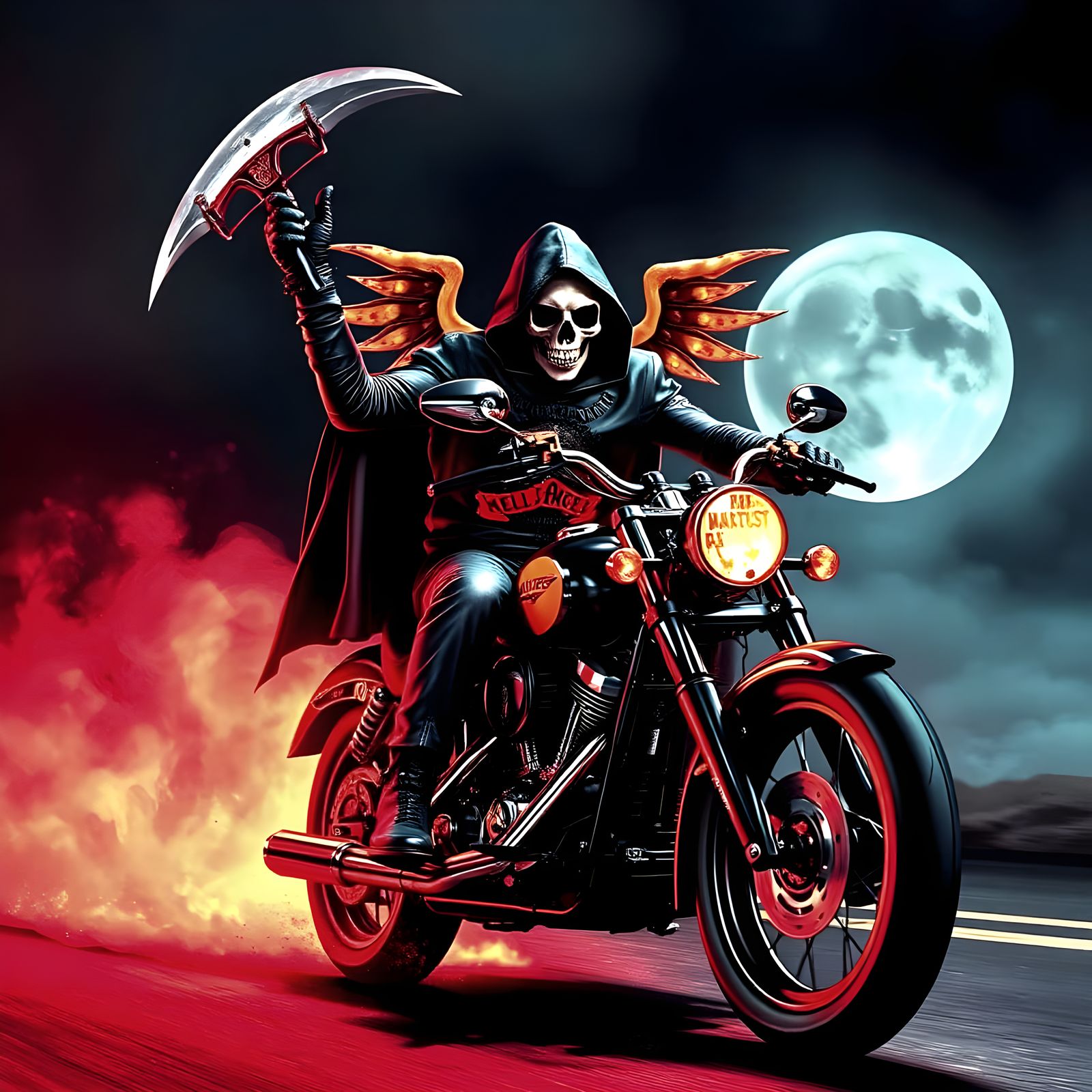 Grim Reaper as Hell's Angel Biker