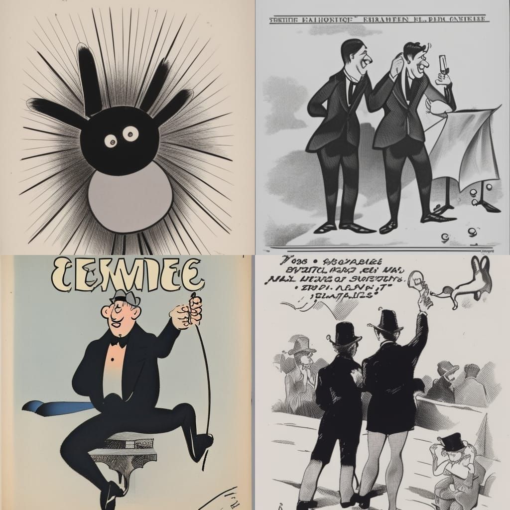 Vintage Cartoon Concept Art in 1930s Style