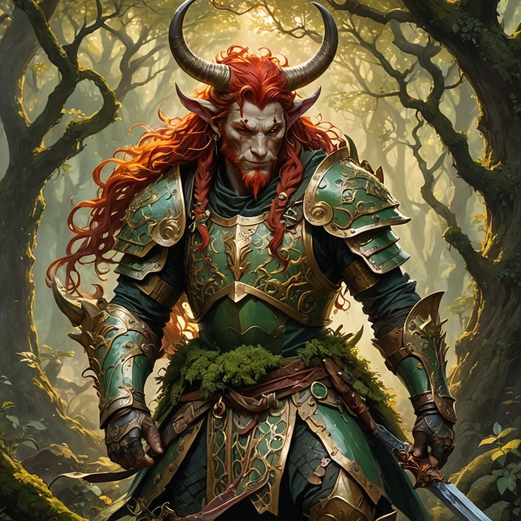 Ox Forest Guardian in Impasto Style