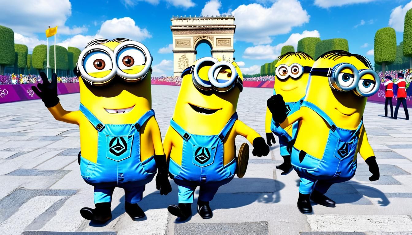 Minions in Animal Costumes at the Paris Olympics