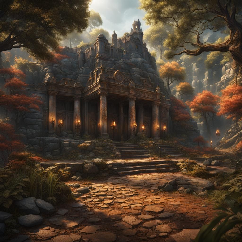 Fantastical Matte Painting in Deep Color