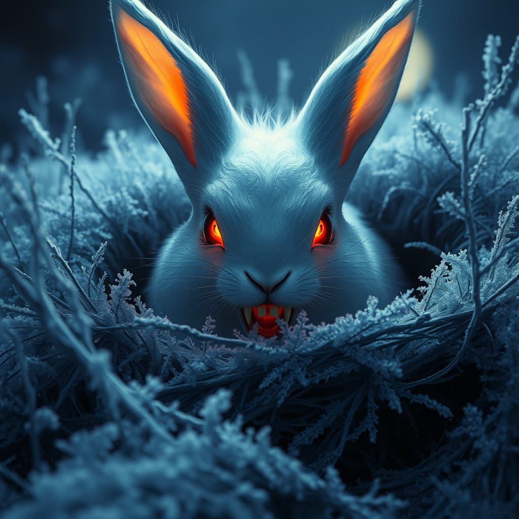 Ethereal Smoke Rabbit Menace Erupts from Frosty Burrow in Ha...