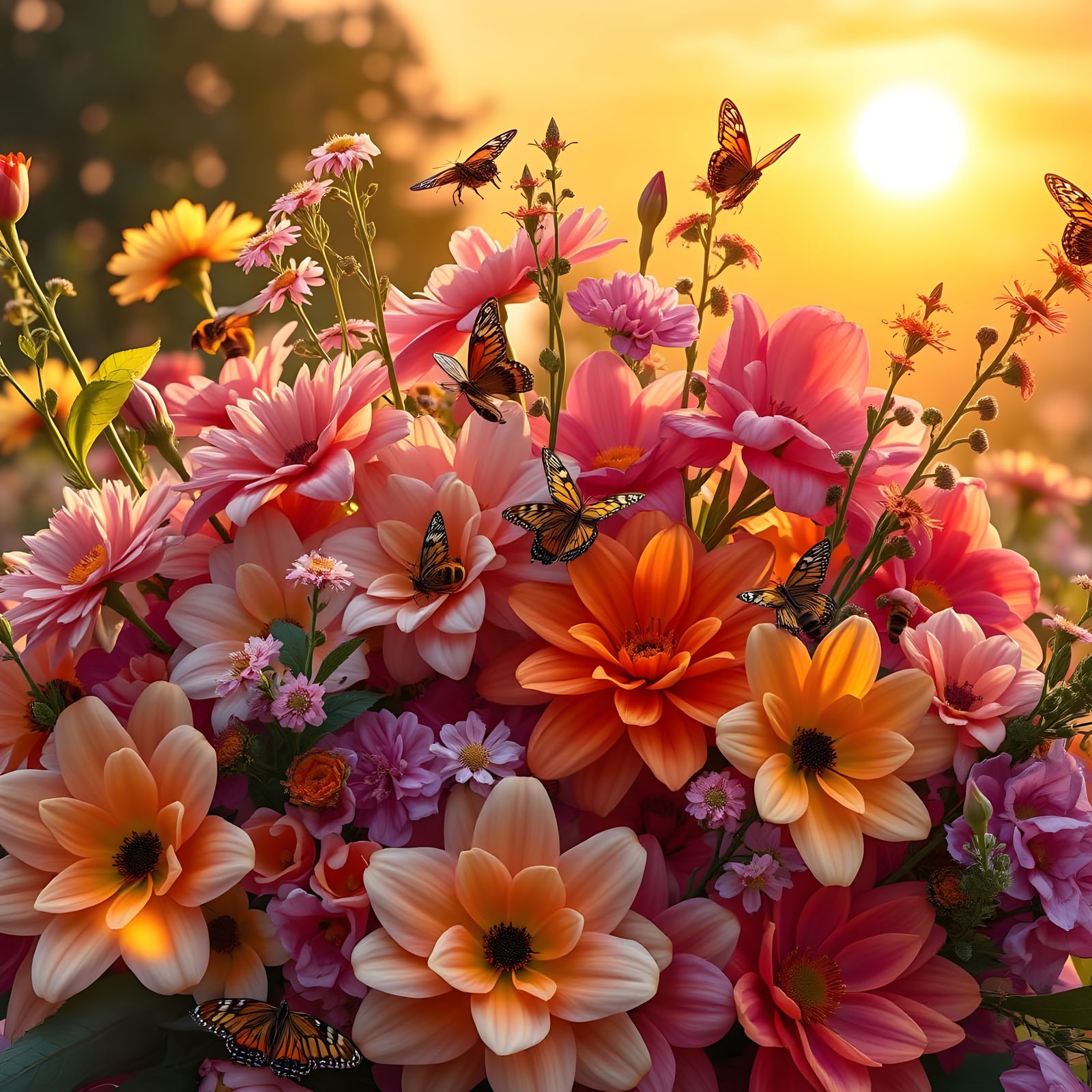 Flowers at sunrise ๐๐๐