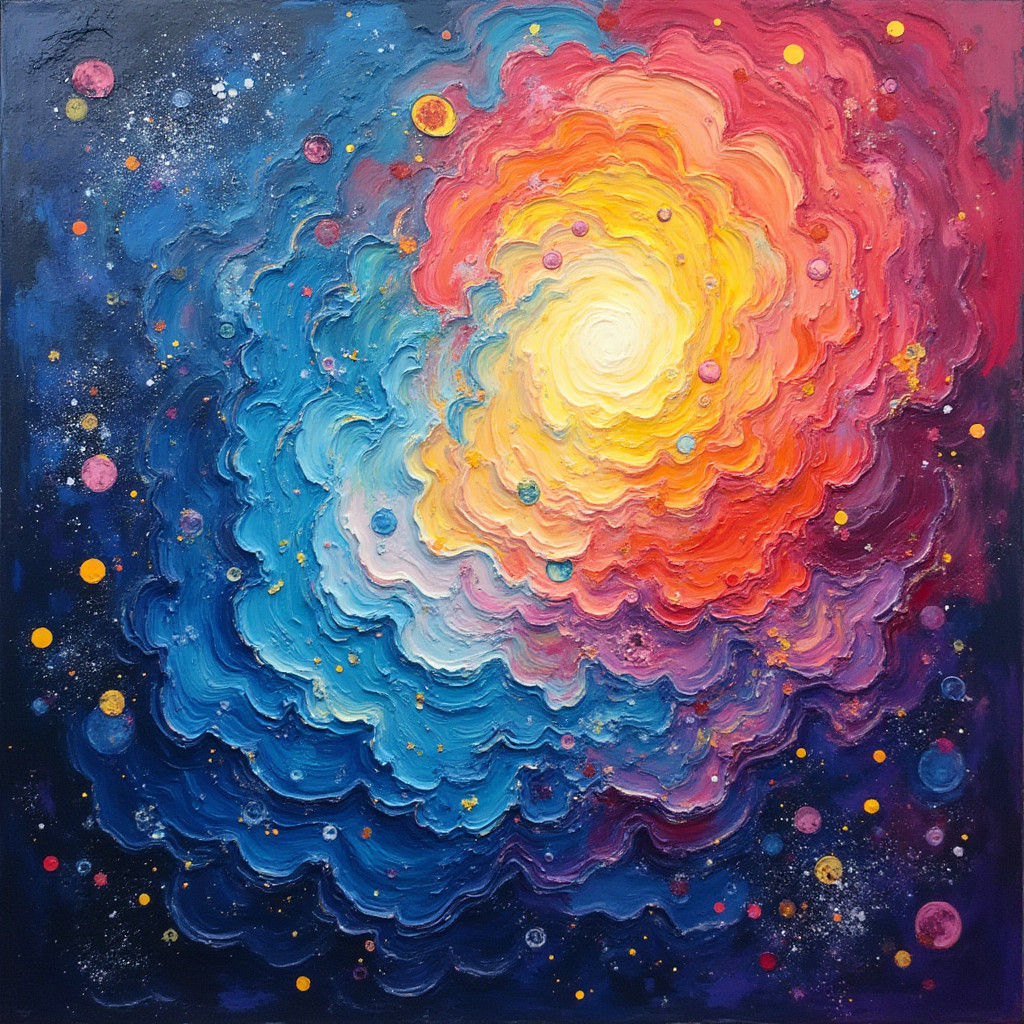 Iridescent Galaxy as Impasto Painting