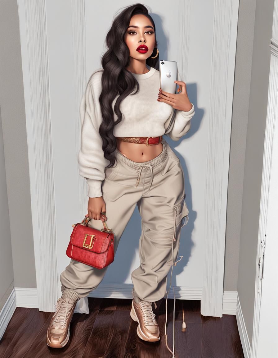 Glamorous Portrait of a Hispanic Fashionista