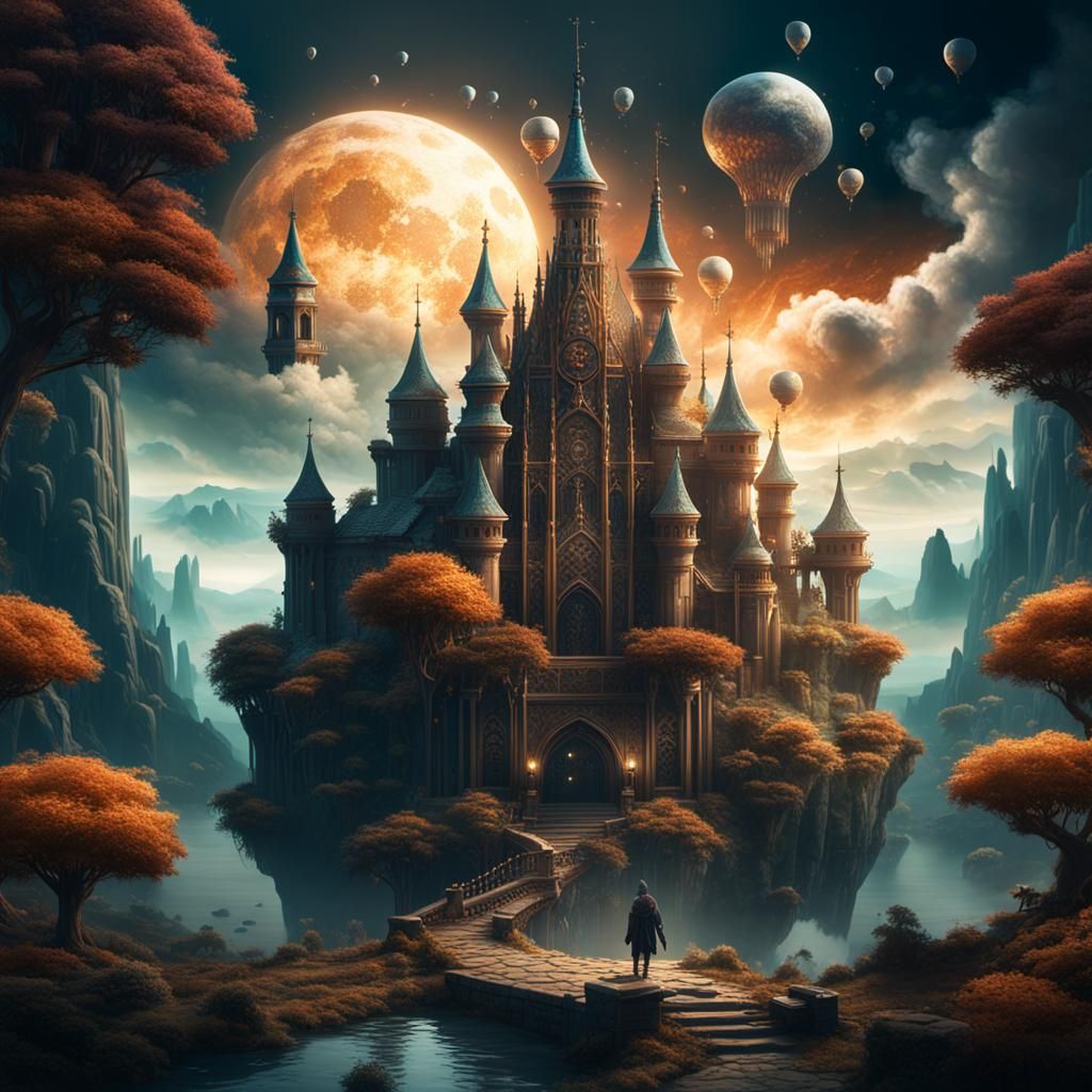 Fantastical Dreamscape in Detailed Matte Painting