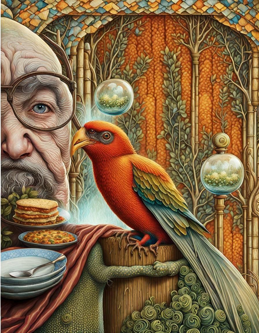 Magical Biological Forms in Dreamy Surreal Photo