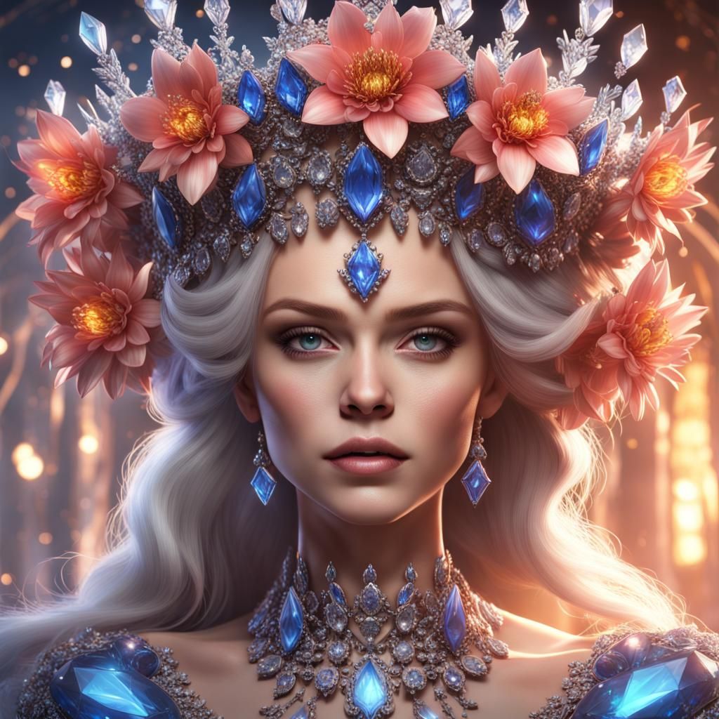 Heavenly Crystal Princess Fantasy Concept Art