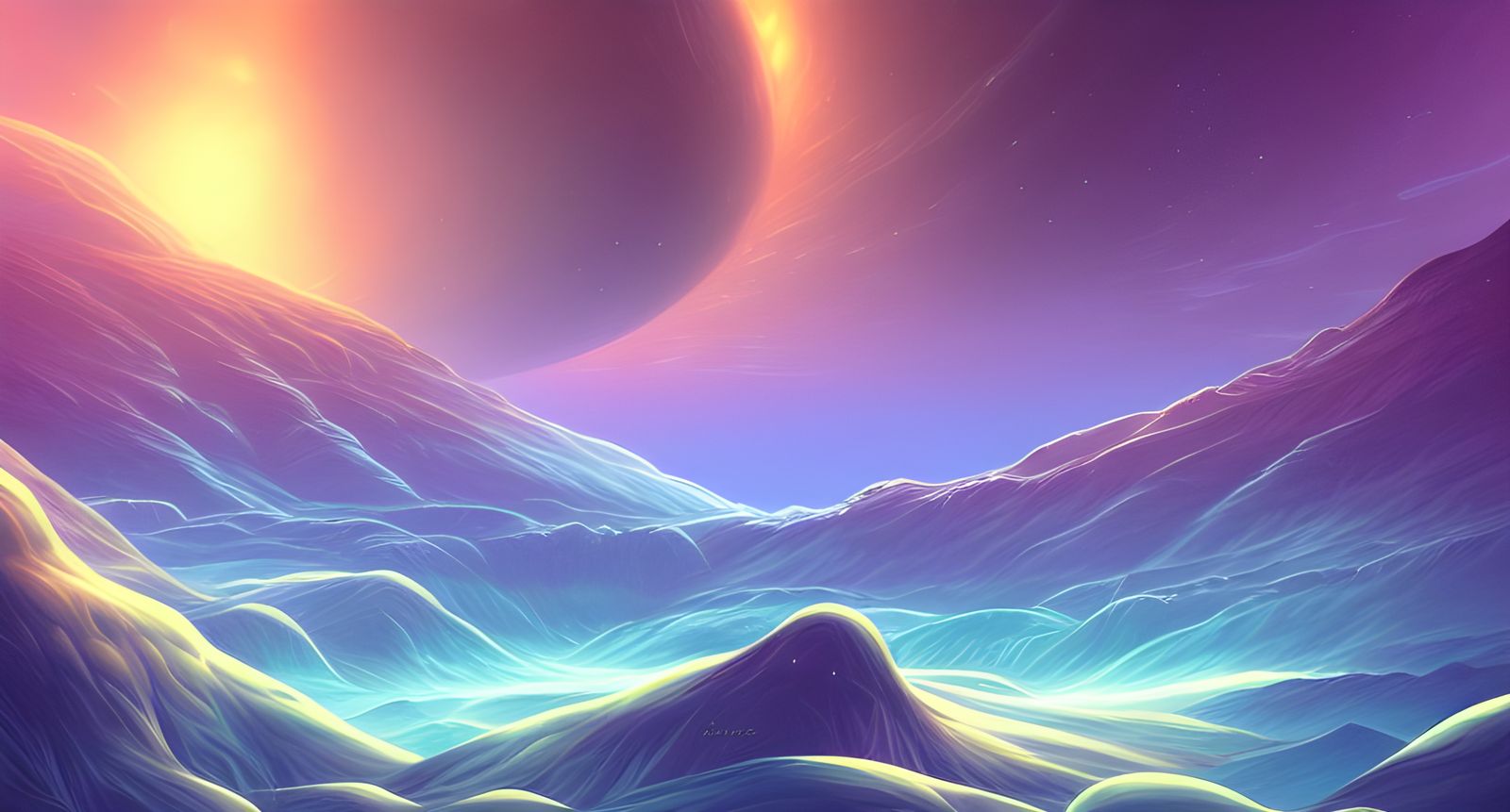 Cosmic Landscape Rendered with Octane and Parallax