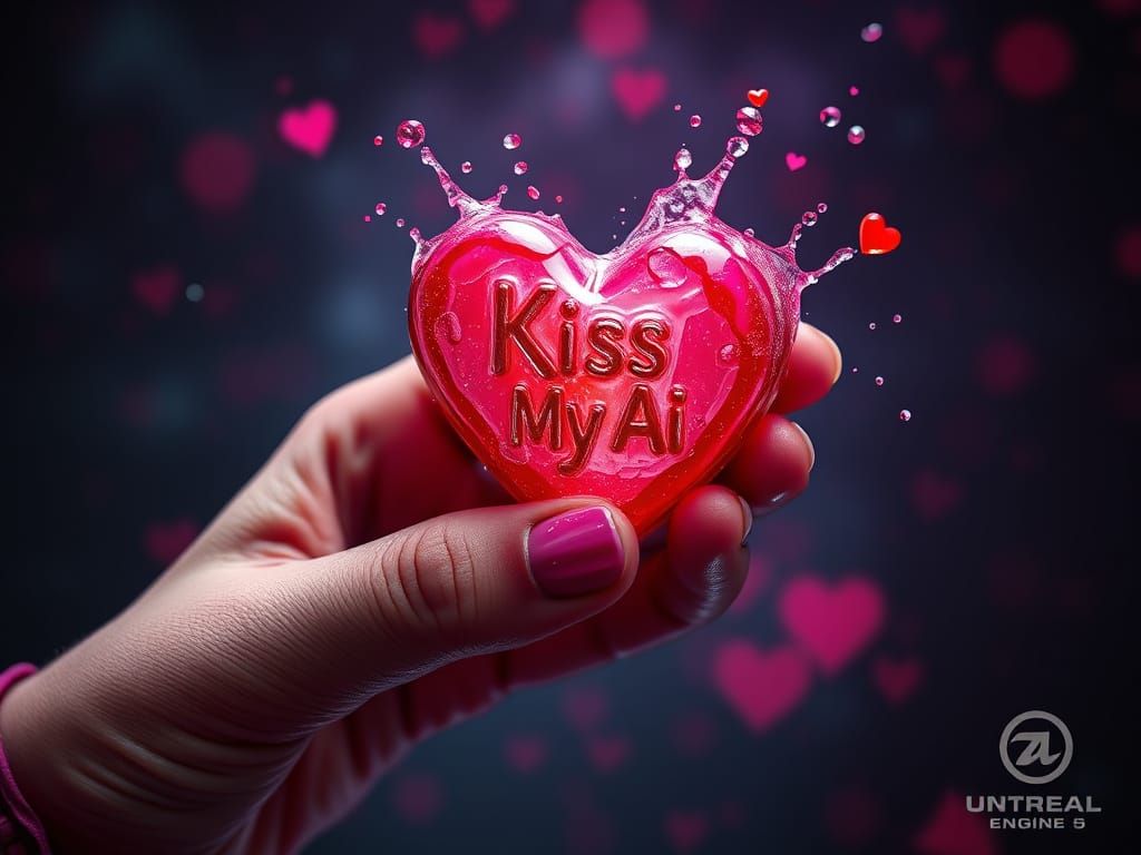 Romantic Candy Heart in Whimsical Fantasy Style