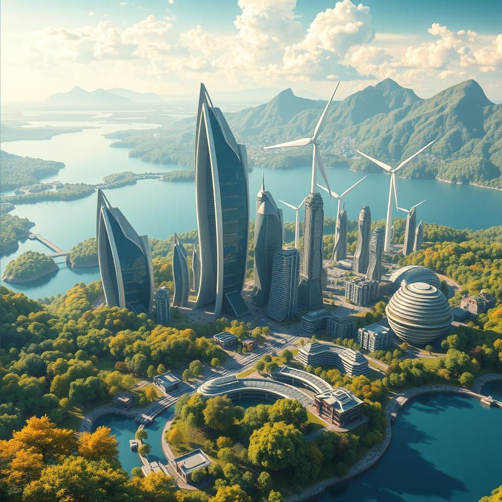 Serenity in a Futuristic Utopia: Green Metropolis