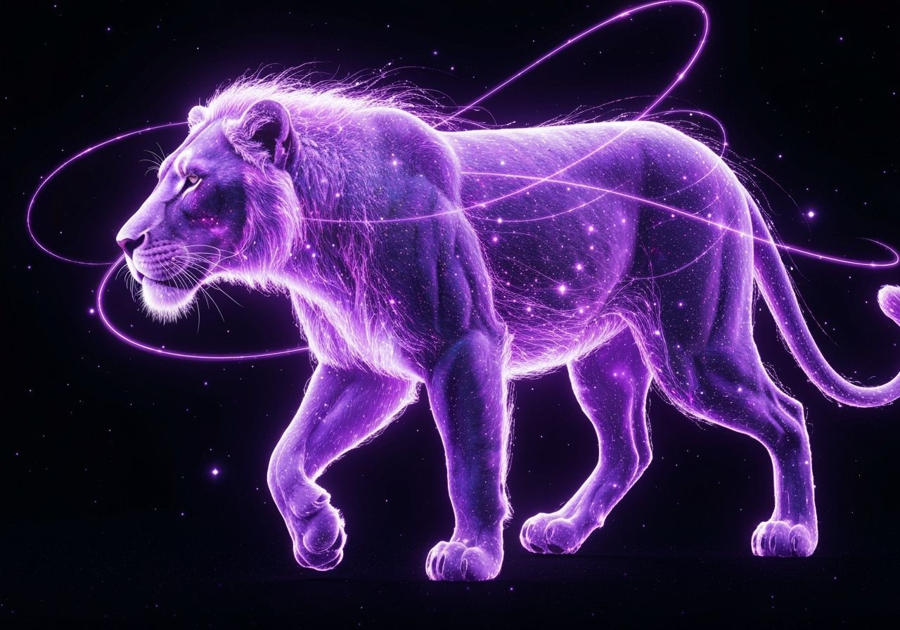 Cosmic Lioness in Deep Space: Unreal Engine Style