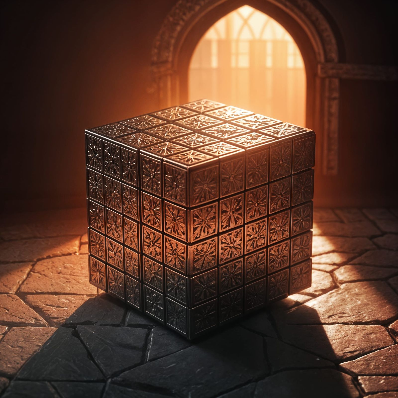 Hellraiser Cube in Golden Light