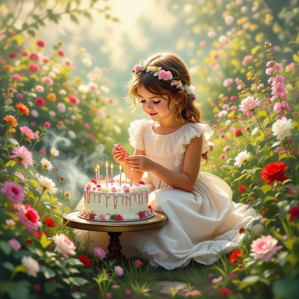 Whimsical Birthday in Ethereal Garden