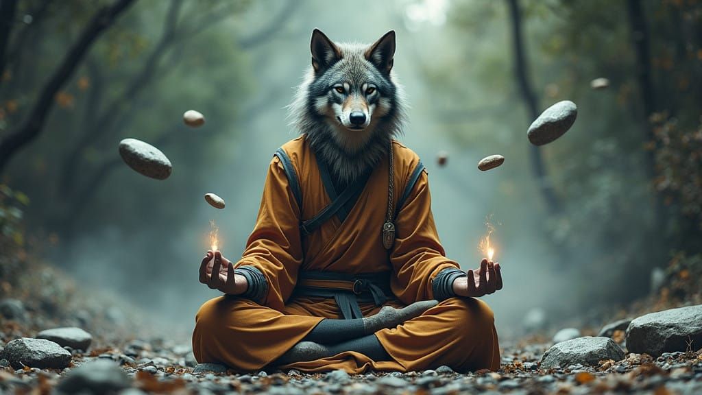 Regal Wolf Monk Harnesses Mysterious Telekinetic Power