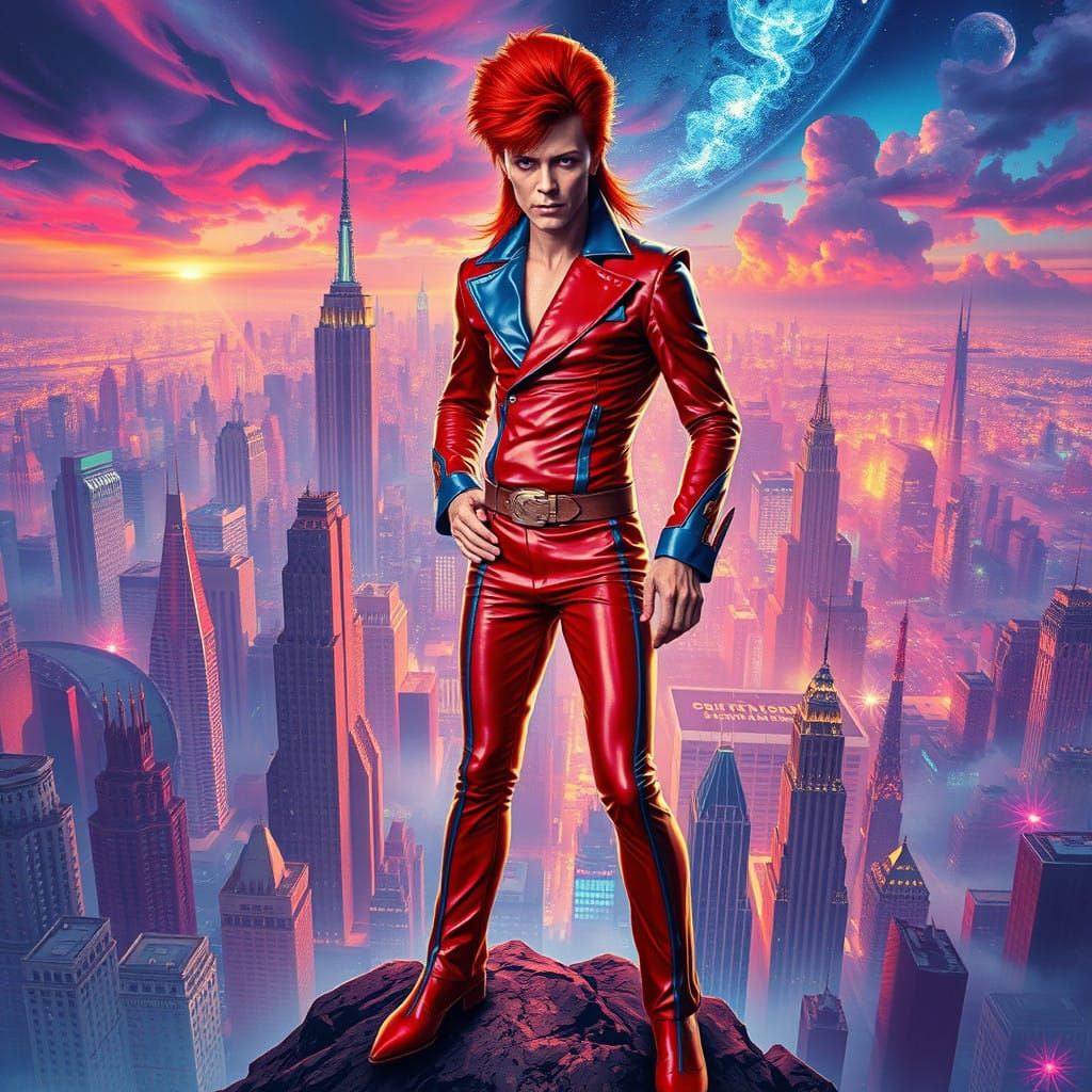 Ziggy Stardust Heroic Cityscape