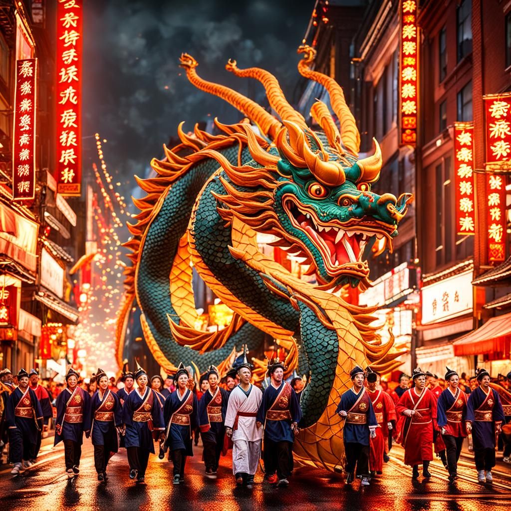 Chinese New Year Parade in Seattle Chinatown