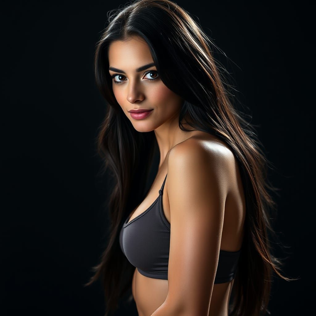 Elegant Italian Athlete in Dynamic Pose