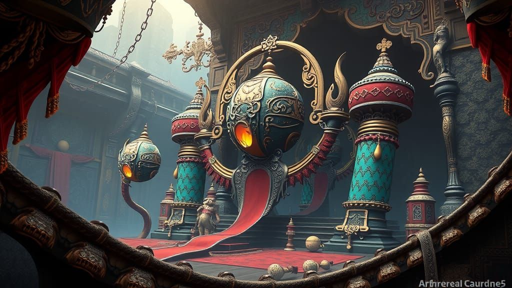 Detailed Matte Painting of Cursed Objects