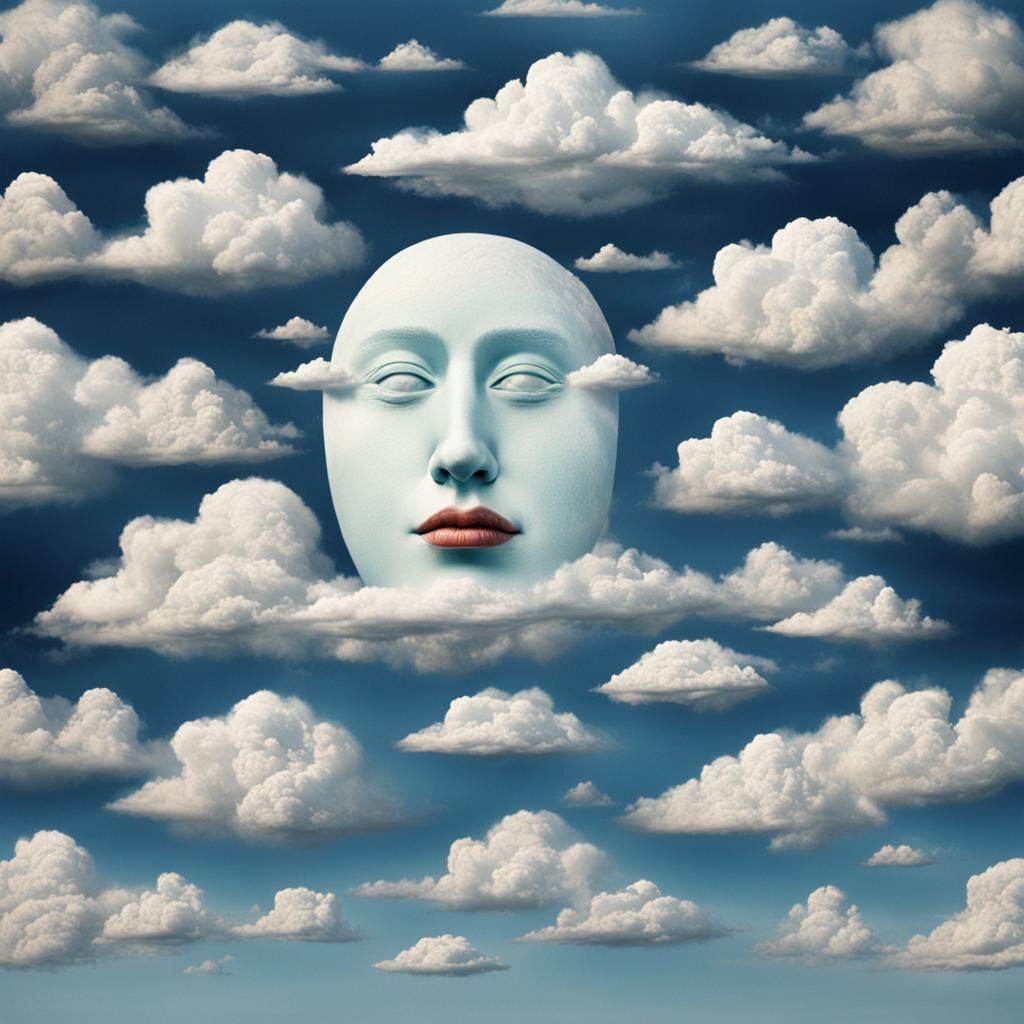 Surreal Cloud Face in the Sky