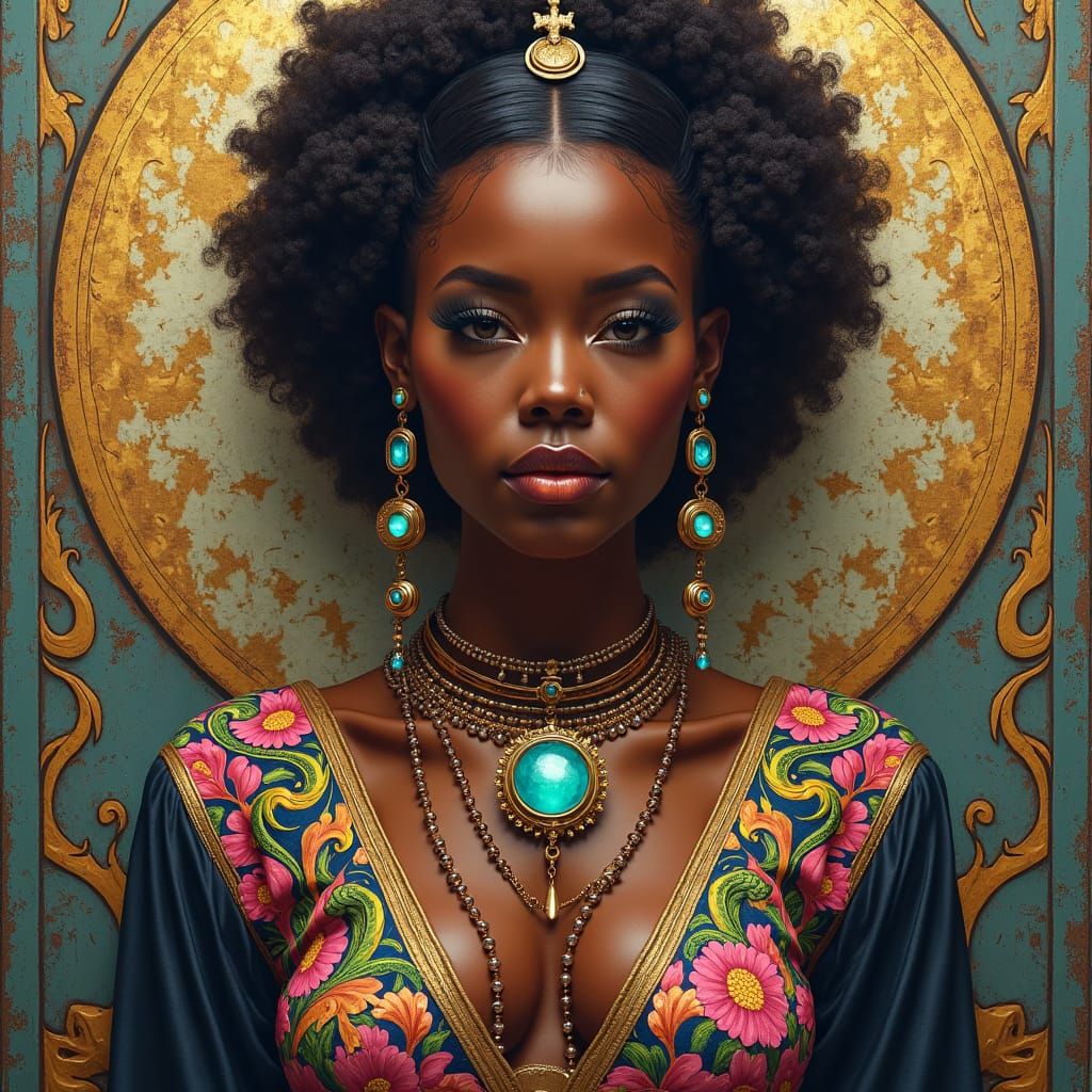 Mystical Tarot: Hyperrealistic Portrait of a Woman