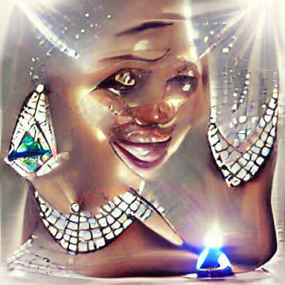 Radiant Woman Encased in Diamond