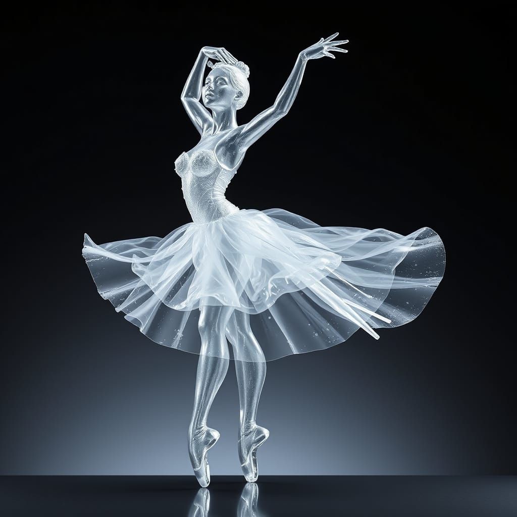 Ethereal Glass Dancer in Motion