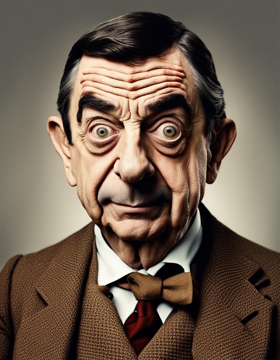 Victorian Mr. Bean with Scar and Missing Eye