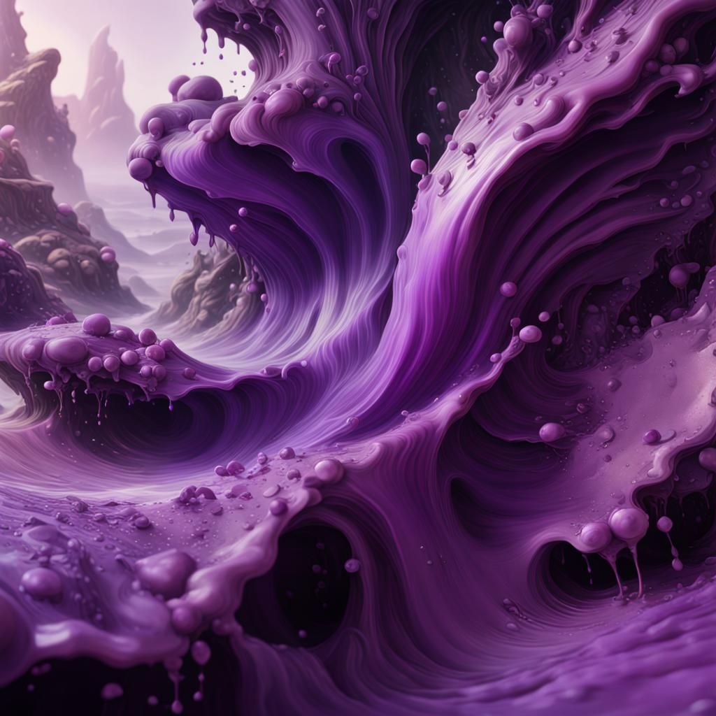 Hyper-Realistic Purple Sealy in Airbrush Style