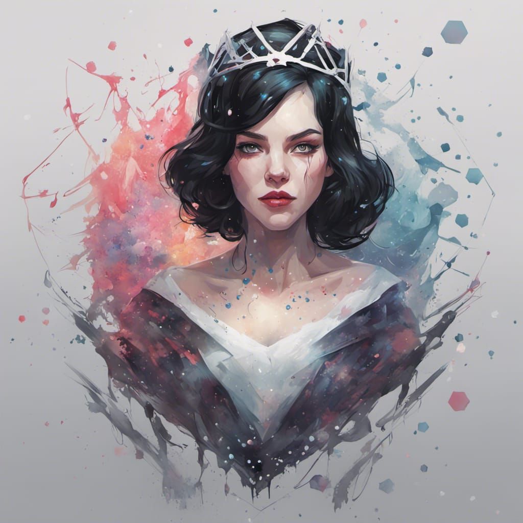 Snow White Portrait in Lovecraftian Fantasy Style