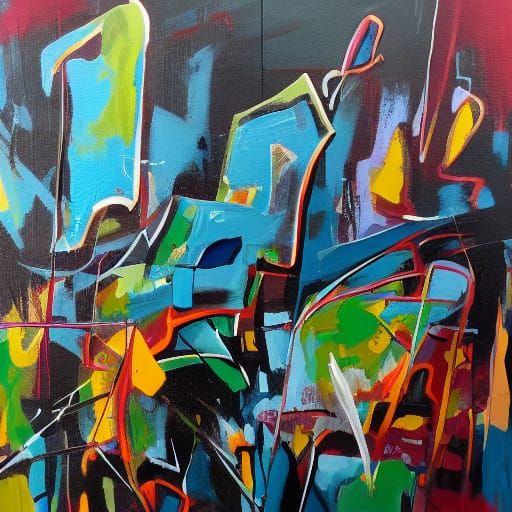 Goth Painter Creates Art in Coffee Shop with Dogs