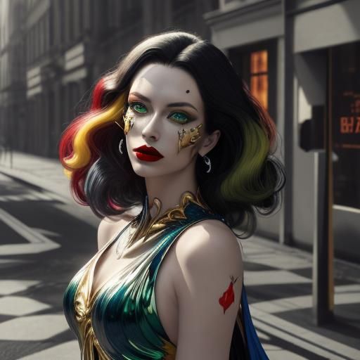 Surreal Glamour: A Vibrant and Elegant Masterpiece