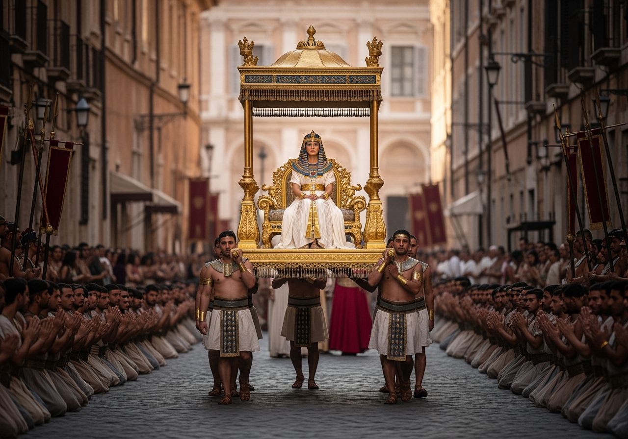 Egyptian Queen's Parade Through Ancient Rome: Photography St...