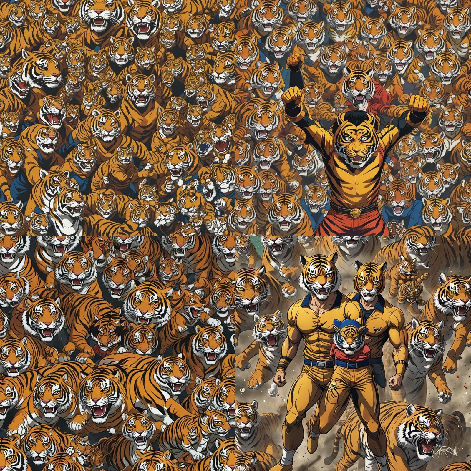 Anime Style Tiger Mask Art