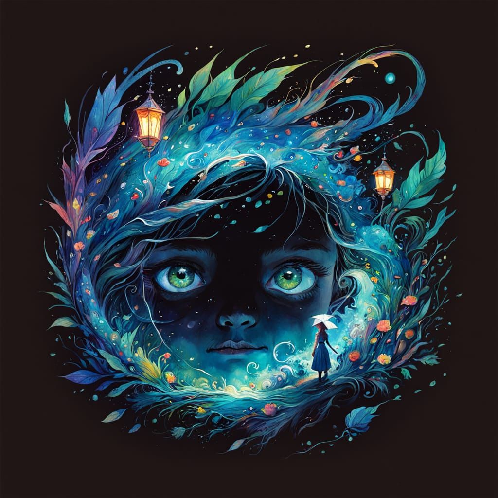 Whimsical Sci-Fi Fantasy Mystical Fairytale Illustration