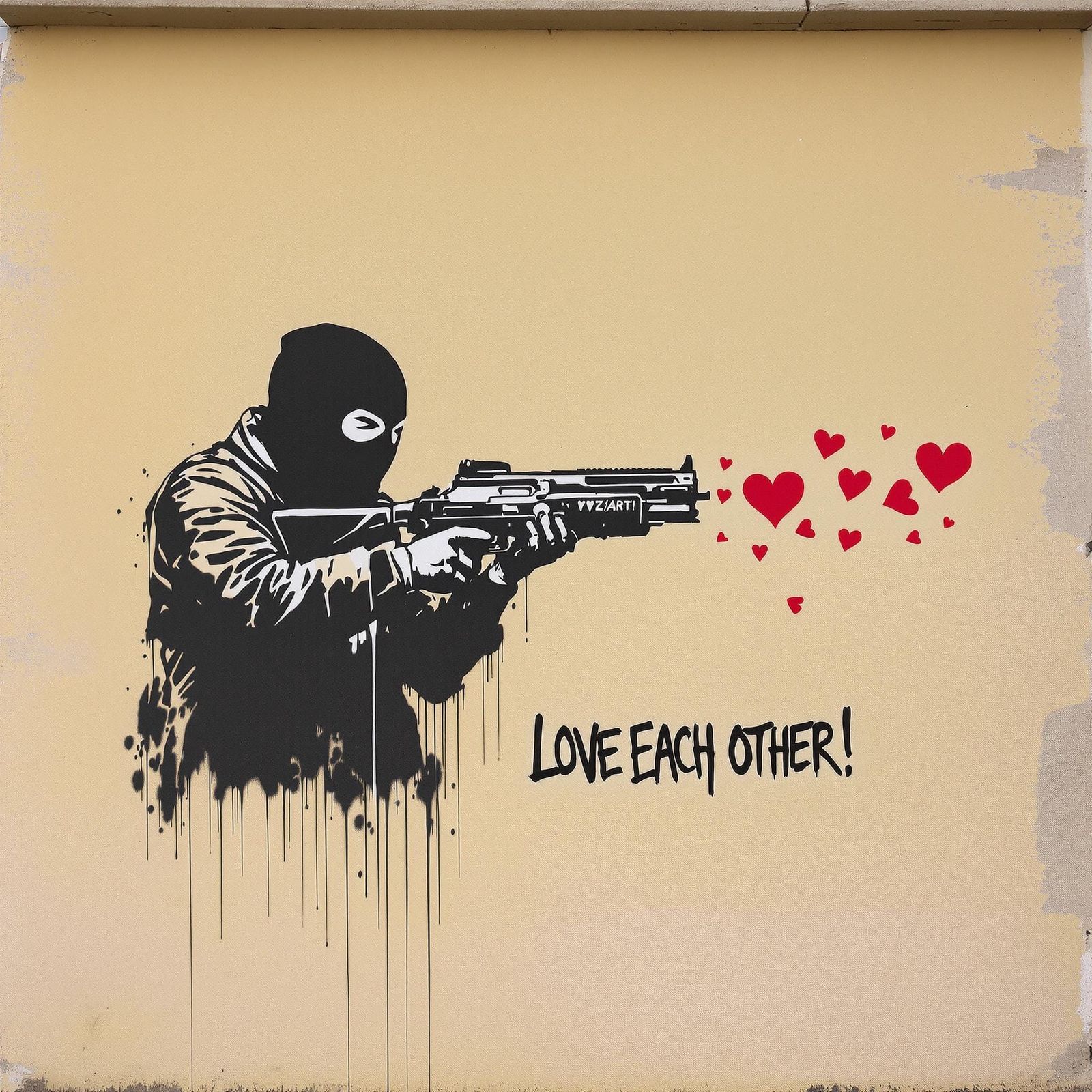Graffiti Art in the Style of Bansky