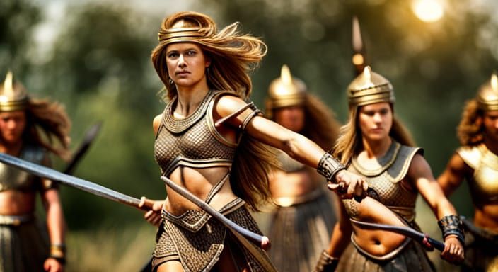 Amazon Warriors in Epic Sunrise Battle, 550 BCE