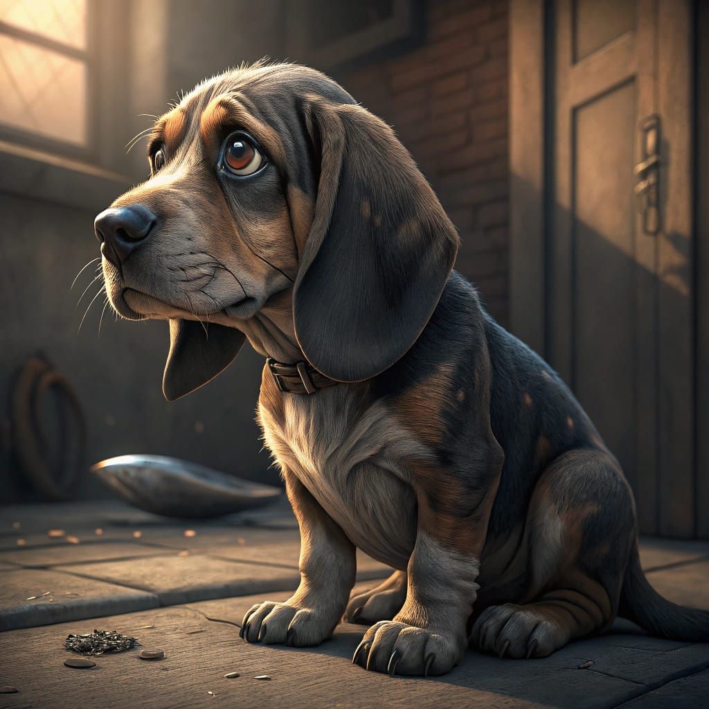 Dog in Distress, Rendered in Unreal Engine 3D