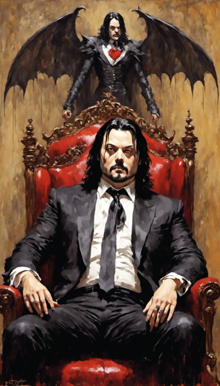 Person as Dracula in Rockabilly Style