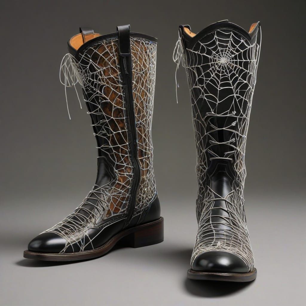 Vampire Boots Crafted from Spiderwebs