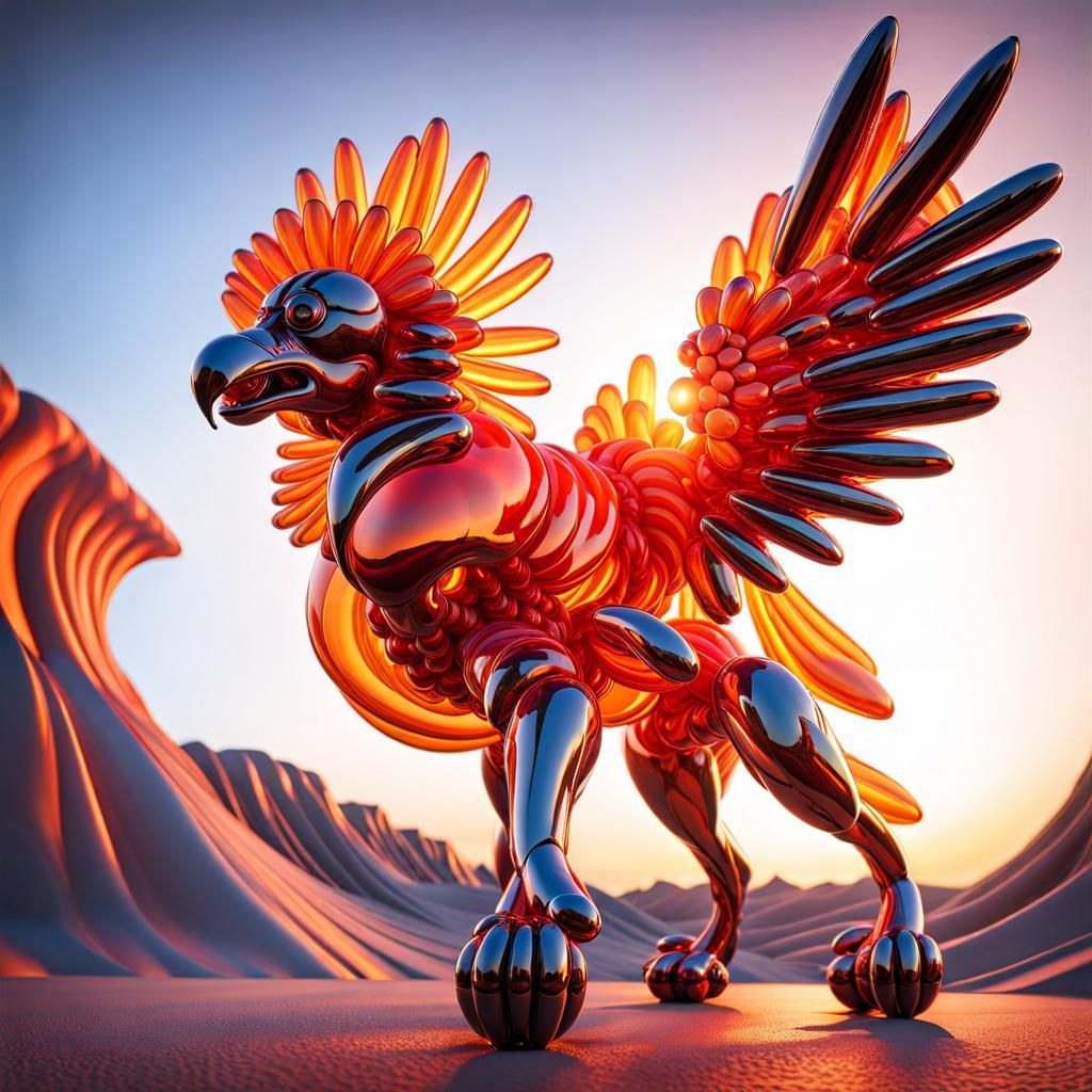 Translucent Balloon Animal Griffon in Unreal Engine 5