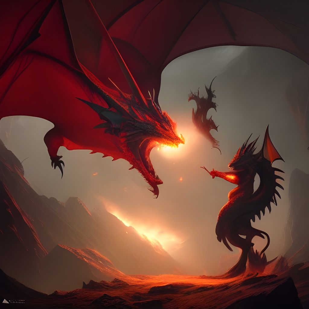 Epic Dragon vs Knight Desert Battle