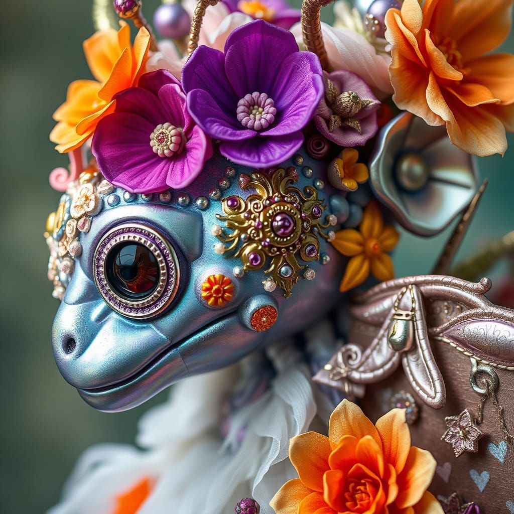 Whimsical Creatures of Flowers, Fabrics, and Metals