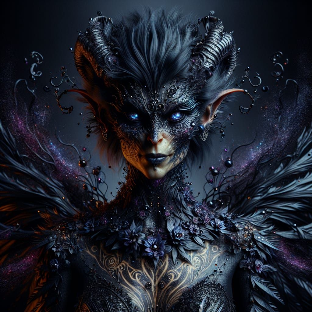 Dark Gothic Sorceress in 3D Digital Art