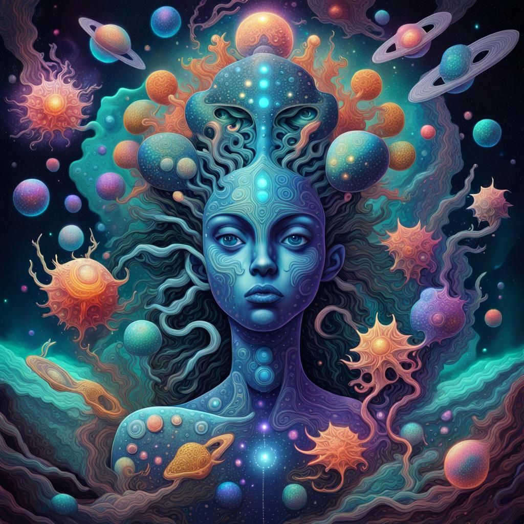 Cosmic Amoeba Takeover: A Holographic Illustration