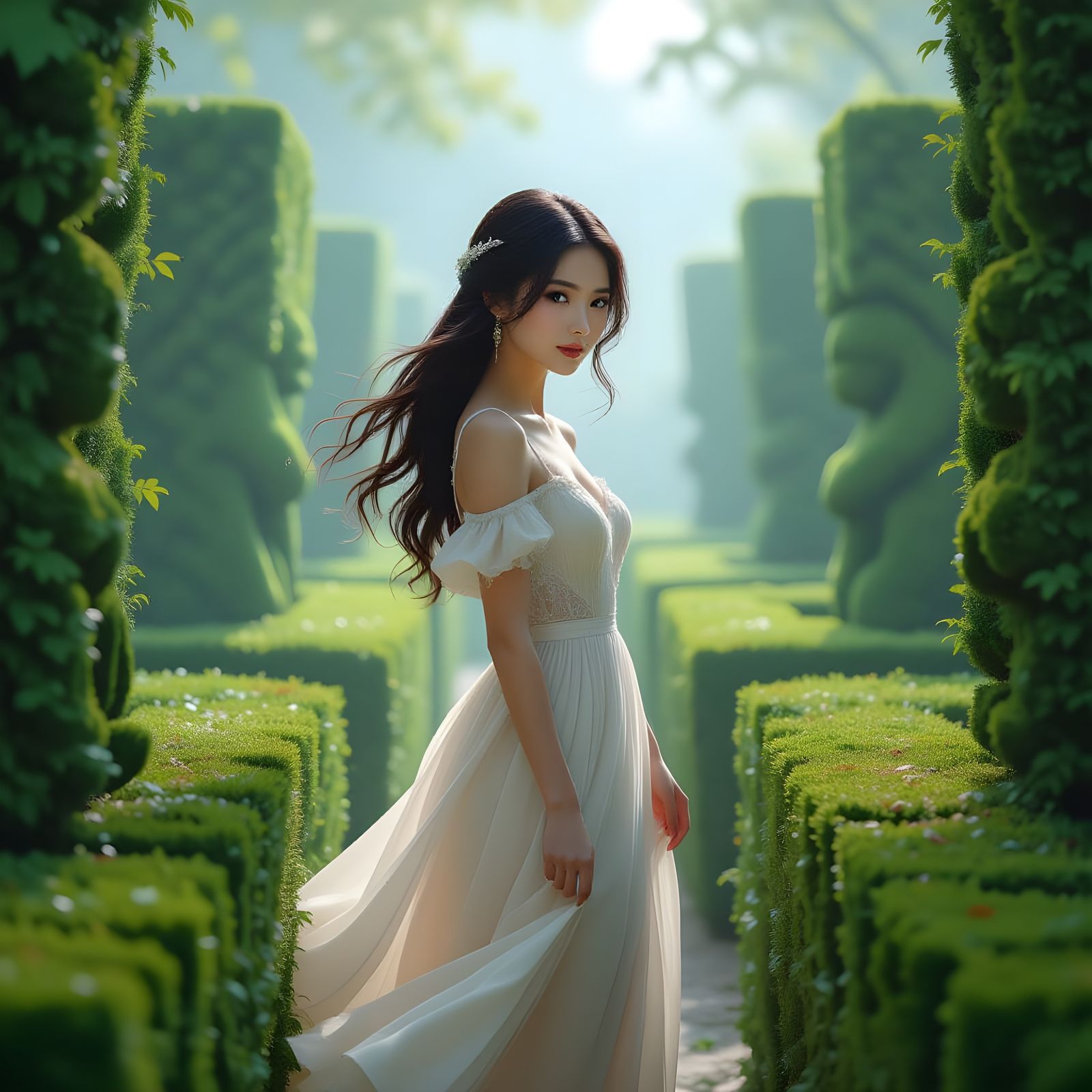 Lost in a Misty Maze: Digital Art