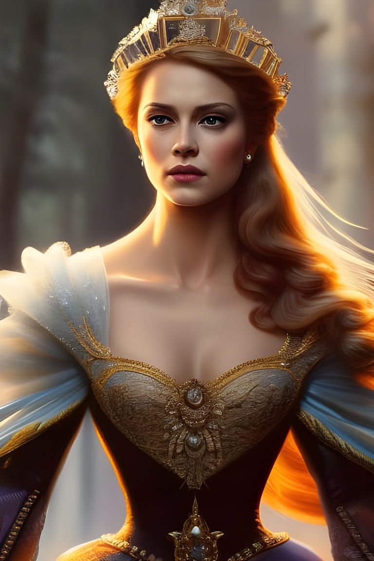 Hyperrealistic Portrait of Queen Cinderella