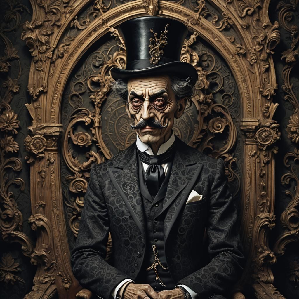 Goofy, lavishly attired in a richly embroidered, Victorian-i...