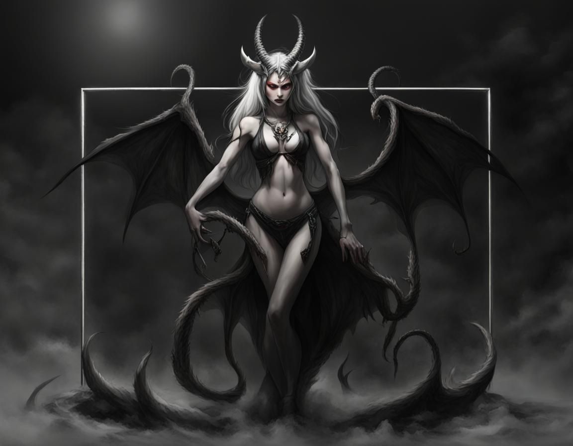 AI Generated Image of a Demoness